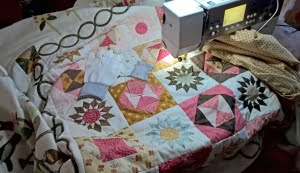 quilt aanzicht in machine