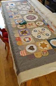 Tijdens quilt retreat eindelijk gesandwicht