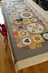 Tijdens quilt retreat eindelijk gesandwicht