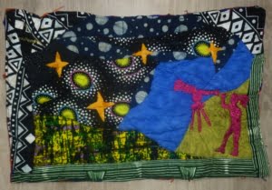 Sterrennacht modern quilt Rianne Doller