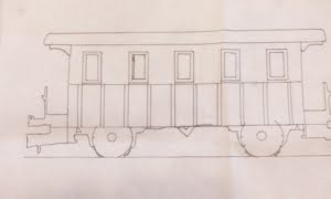 treinwagon getekend