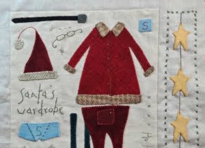 Kerstquilt Blok The Santa, The Tree etc