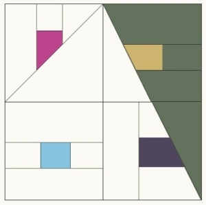 schema met beschikbare ontwerp elementen voor de quilt; Terry Rowland blok en lijnen van 45 of 30 graden