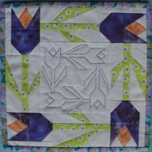 Bloemen kalender quilt januari