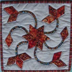 Bloemen kalender quilt oktober