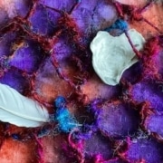 uitgelicht detail met schelp en veer